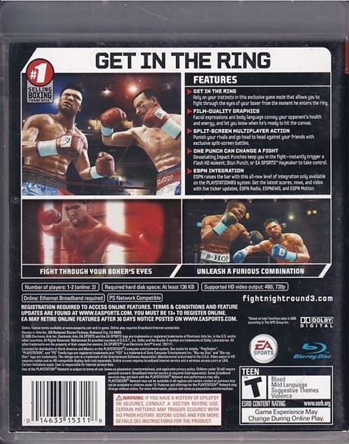 Fight Night Round 3 - PS3 (B Grade) (Genbrug)